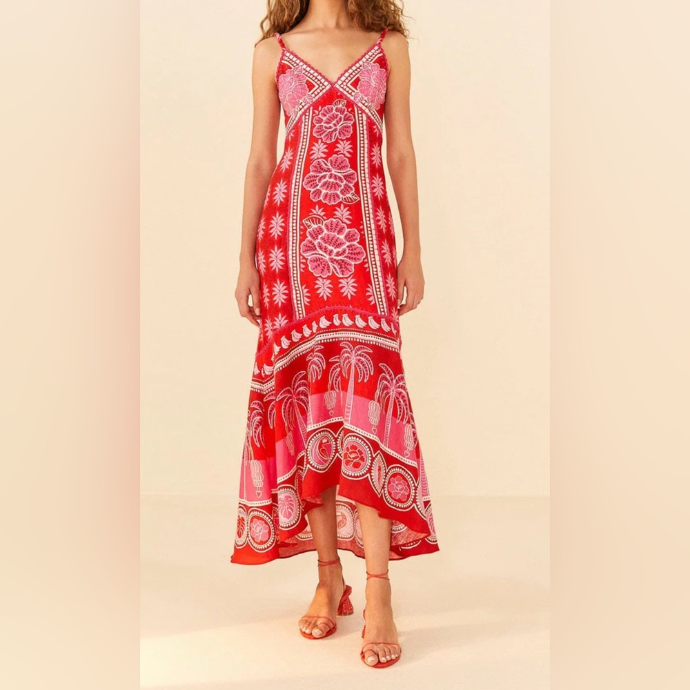 Farm Rio Summer Sunrise Maxi Dress - size medium